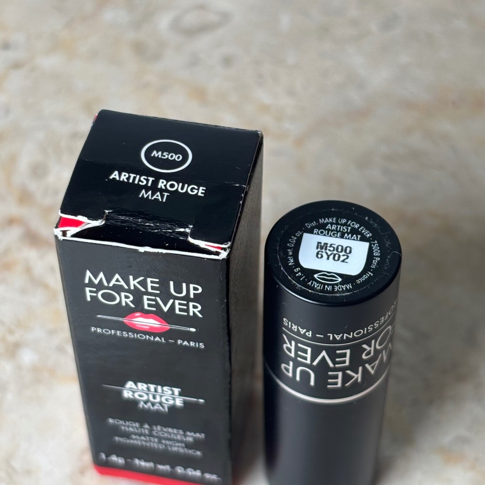 MAKE UP FOR EVER Artist Rouge Mat Lipstick M500 Wine Red 1.4g Travel Size